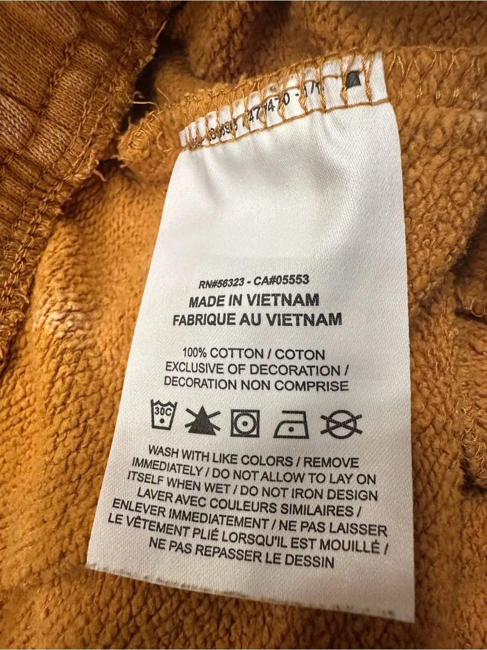 Jordan Men's Mustard Fleece Joggers - Gold Tone
